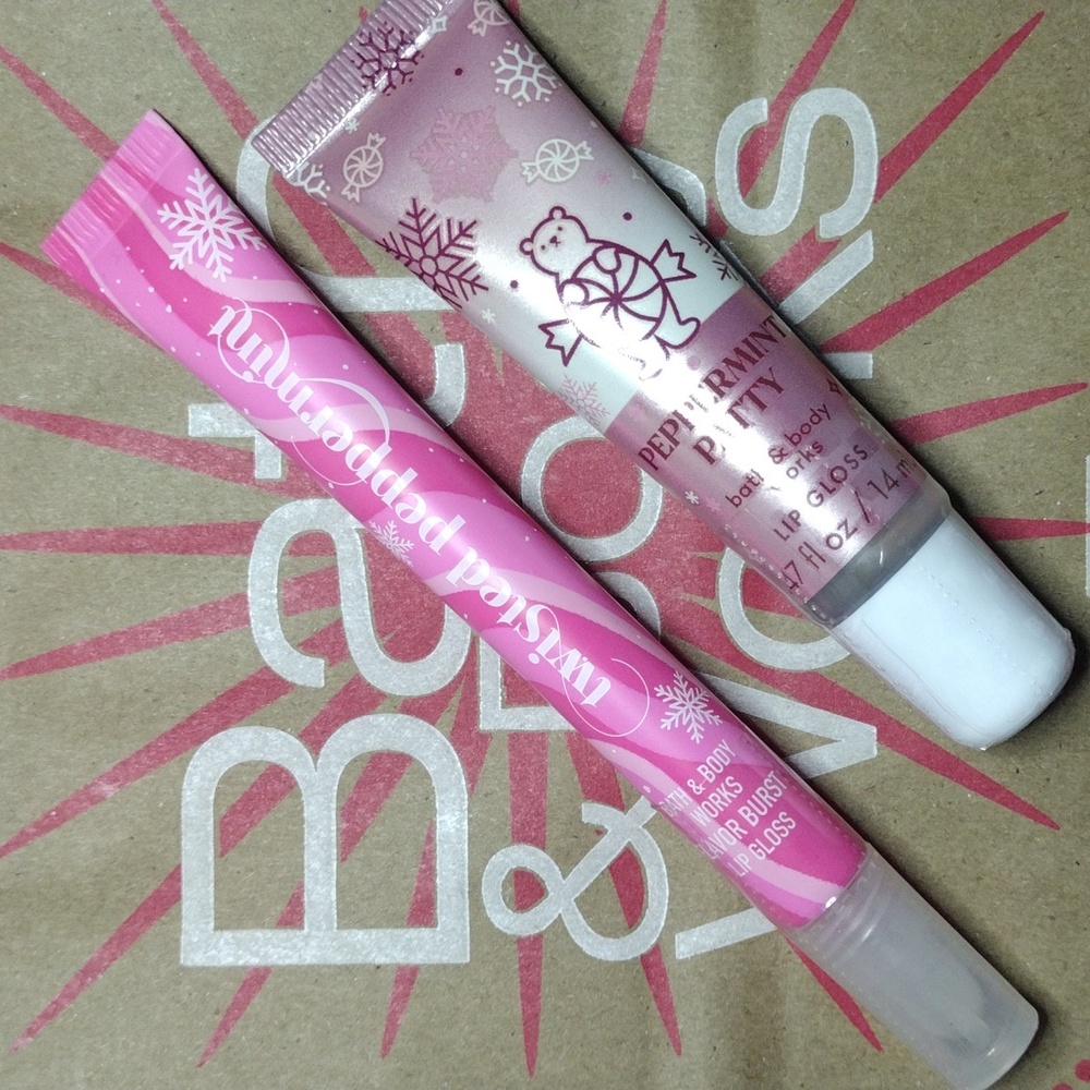 Bath & Body Works Twisted Peppermint & Peppermint Patty Lip Gloss Set NWT